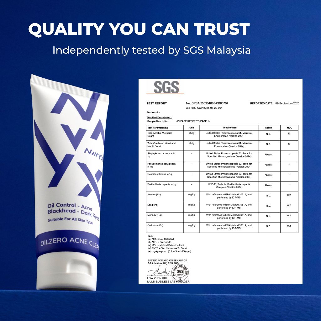 NavyX OilZero Acne Men's Cleanser 男士控油洗面奶